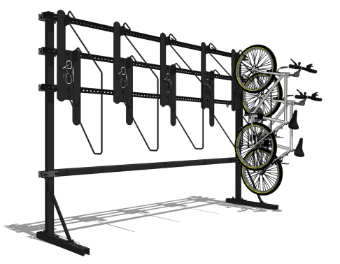 K21™ Single Sided Free Standing Vertical Bike Rack