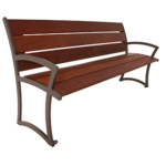 Madison Bench With Back – Ipe Wood