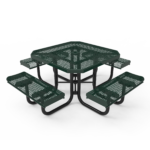 Octagonal Portable Table with Rolled Seats